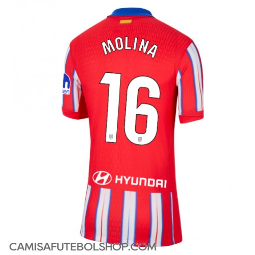 Camisa de time de futebol Atletico Madrid Nahuel Molina #16 Replicas 1º Equipamento Feminina 2024-25 Manga Curta